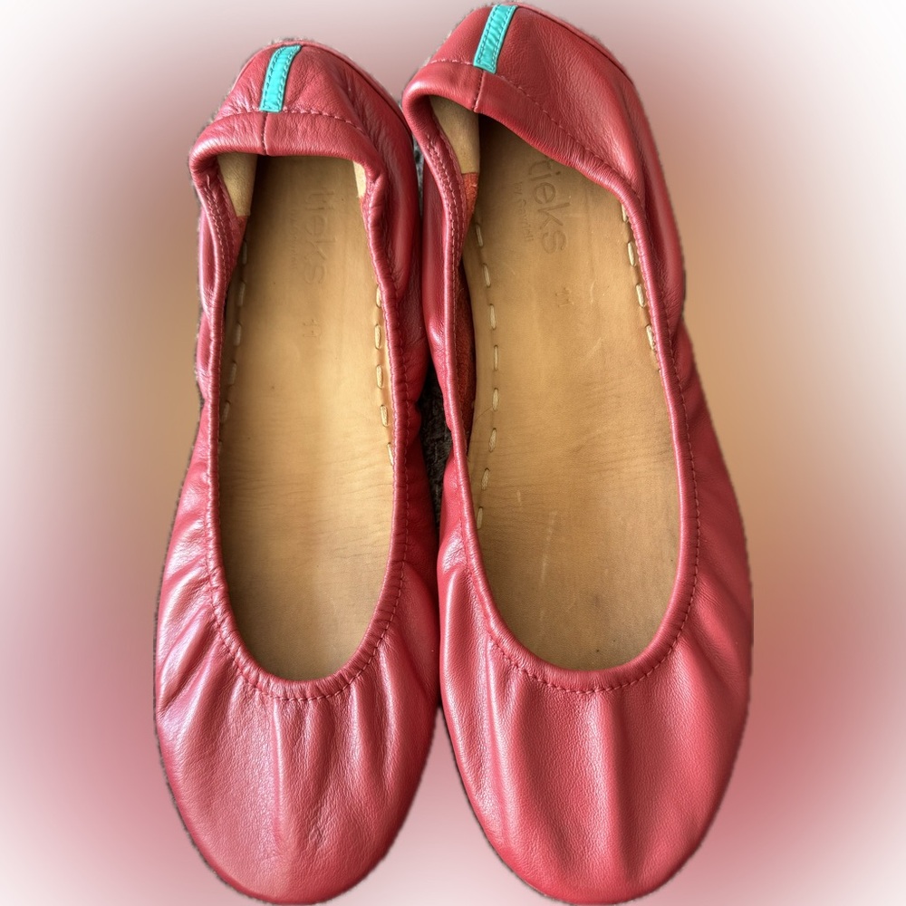Tieks Cardinal red Leather Flats